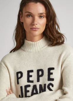 Women Pepe Jeans Turtleneck Dress With Logo