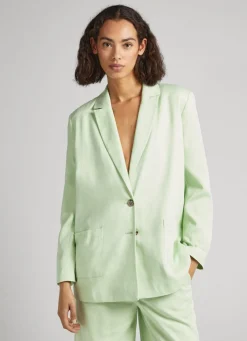 Women Pepe Jeans Twill Fabric Blazer