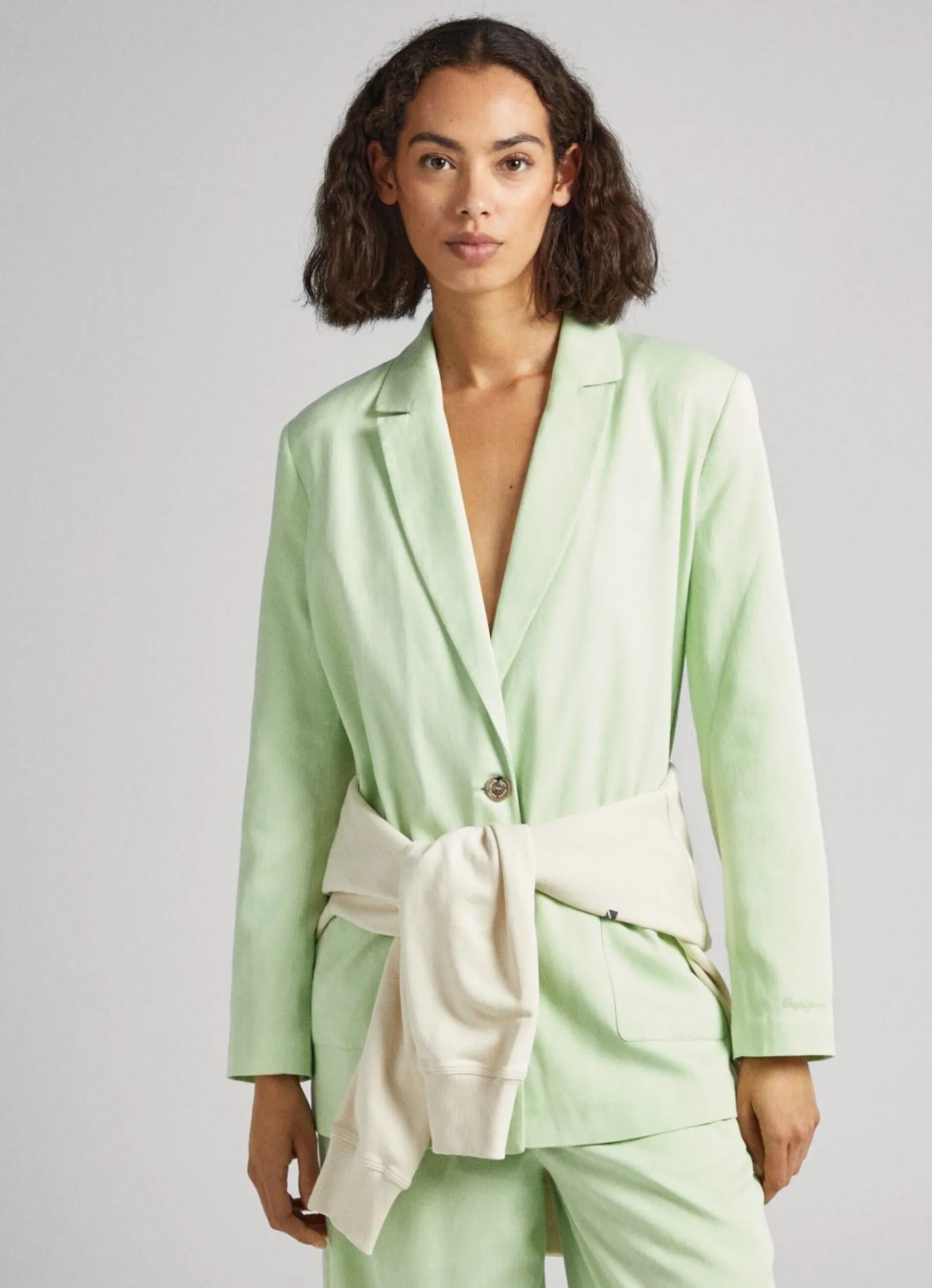 Women Pepe Jeans Twill Fabric Blazer