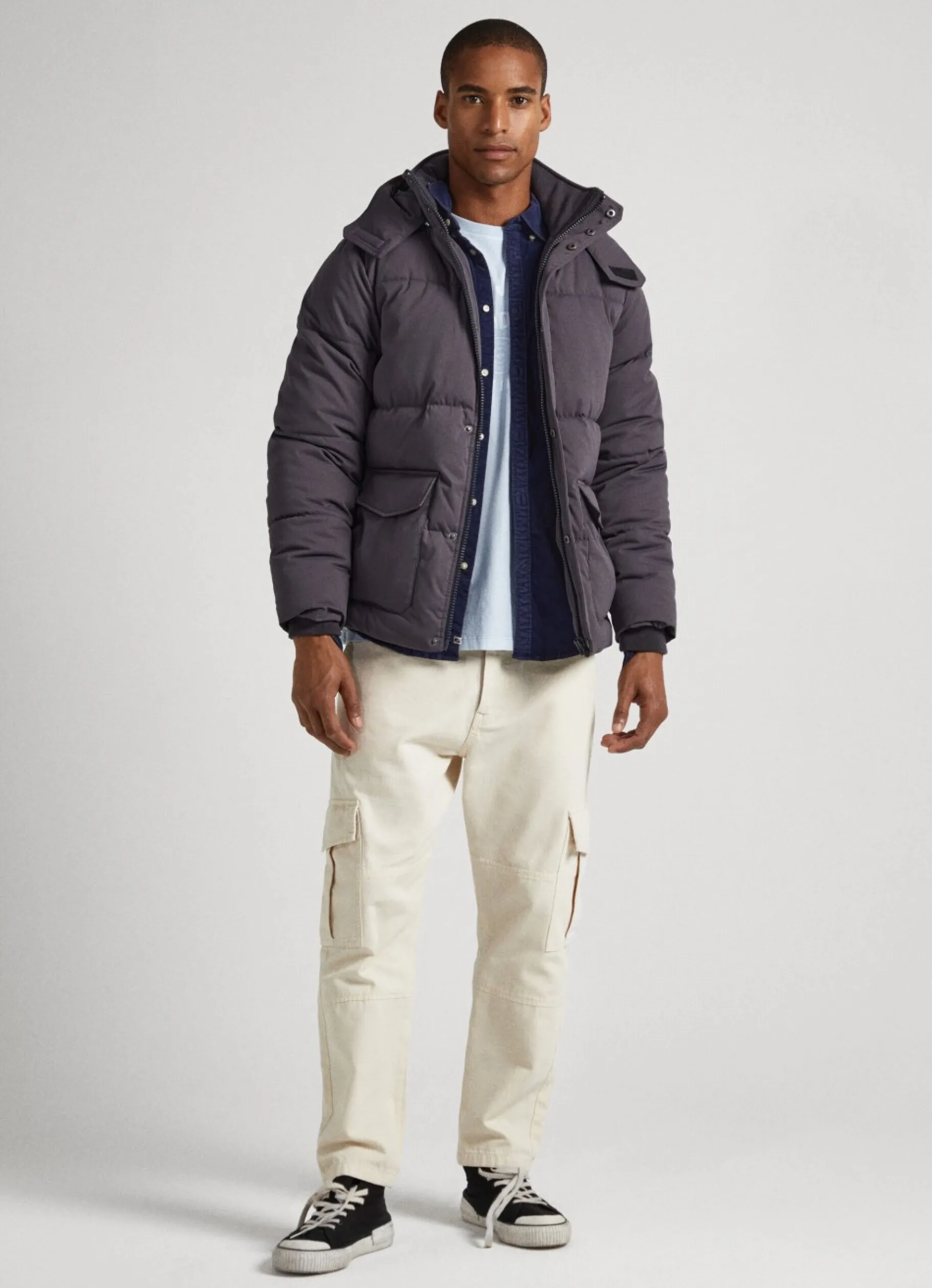 Men Pepe Jeans Twill Padded Down Jacket