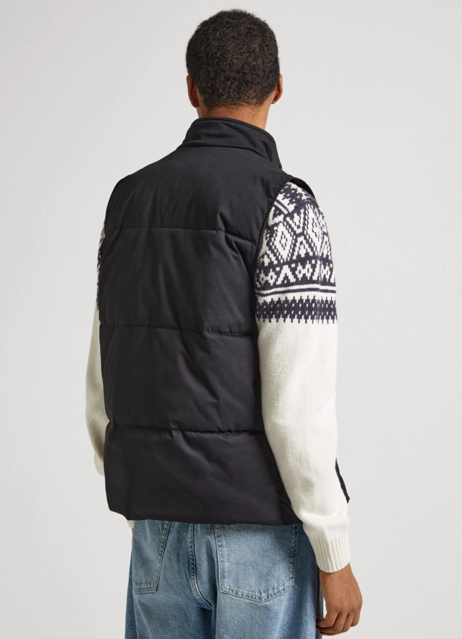 Men Pepe Jeans Twill Padded Waistcoat