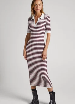 Women Pepe Jeans Two-Tone Striped Dress