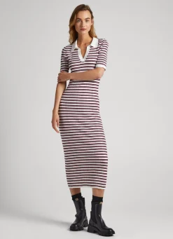 Women Pepe Jeans Two-Tone Striped Dress