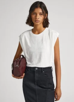 Women Pepe Jeans Union Jack Flag T-Shirt