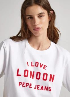 Men Pepe Jeans Unisex I Love London Printed T-Shirt