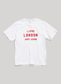 Men Pepe Jeans Unisex I Love London Printed T-Shirt