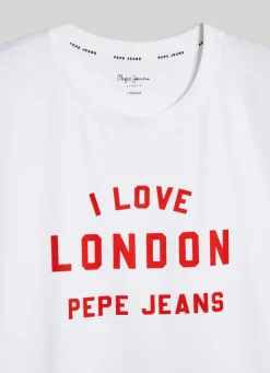 Women Pepe Jeans Unisex I Love London Printed T-Shirt