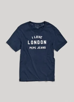 Women Pepe Jeans Unisex I Love London Printed T-Shirt
