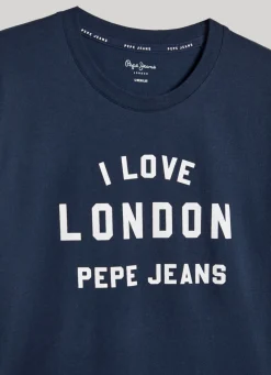 Women Pepe Jeans Unisex I Love London Printed T-Shirt