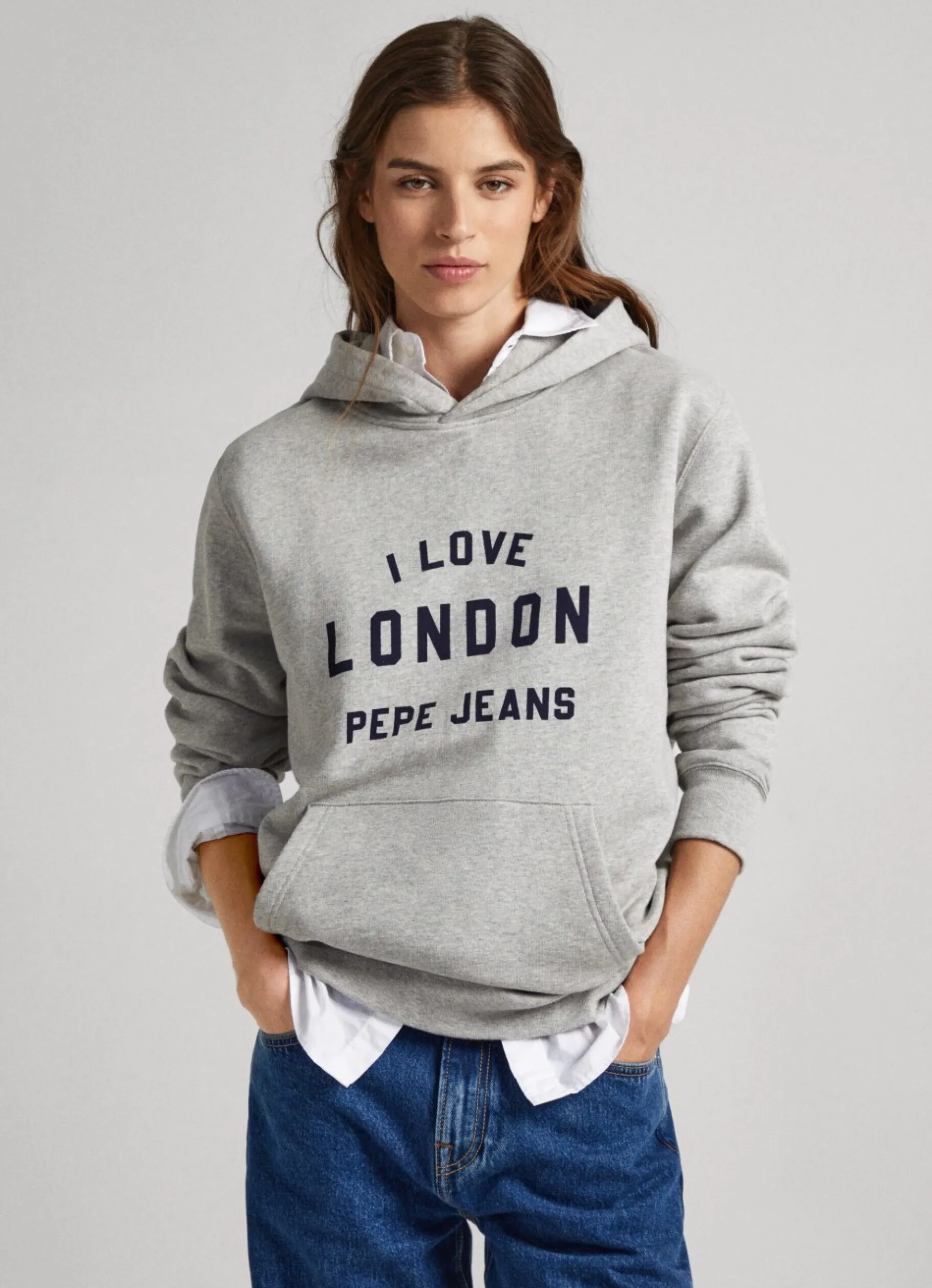 Men Pepe Jeans Unisex Printed Hoodie