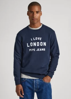 Men Pepe Jeans Unisex Printed Round Neck Sweatshirt