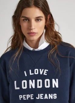 Men Pepe Jeans Unisex Printed Round Neck Sweatshirt