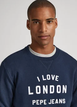 Men Pepe Jeans Unisex Printed Round Neck Sweatshirt