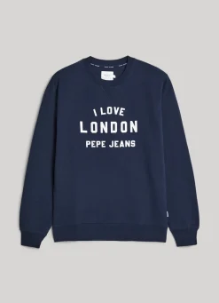 Men Pepe Jeans Unisex Printed Round Neck Sweatshirt