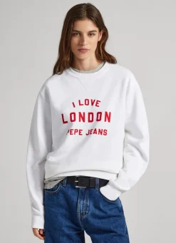 Men Pepe Jeans Unisex Printed Round Neck Sweatshirt