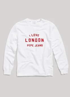 Men Pepe Jeans Unisex Printed Round Neck Sweatshirt