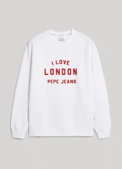 Men Pepe Jeans Unisex Printed Round Neck Sweatshirt