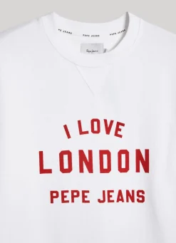 Women Pepe Jeans Unisex Printed Round Neck Sweatshirt