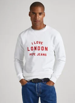 Women Pepe Jeans Unisex Printed Round Neck Sweatshirt