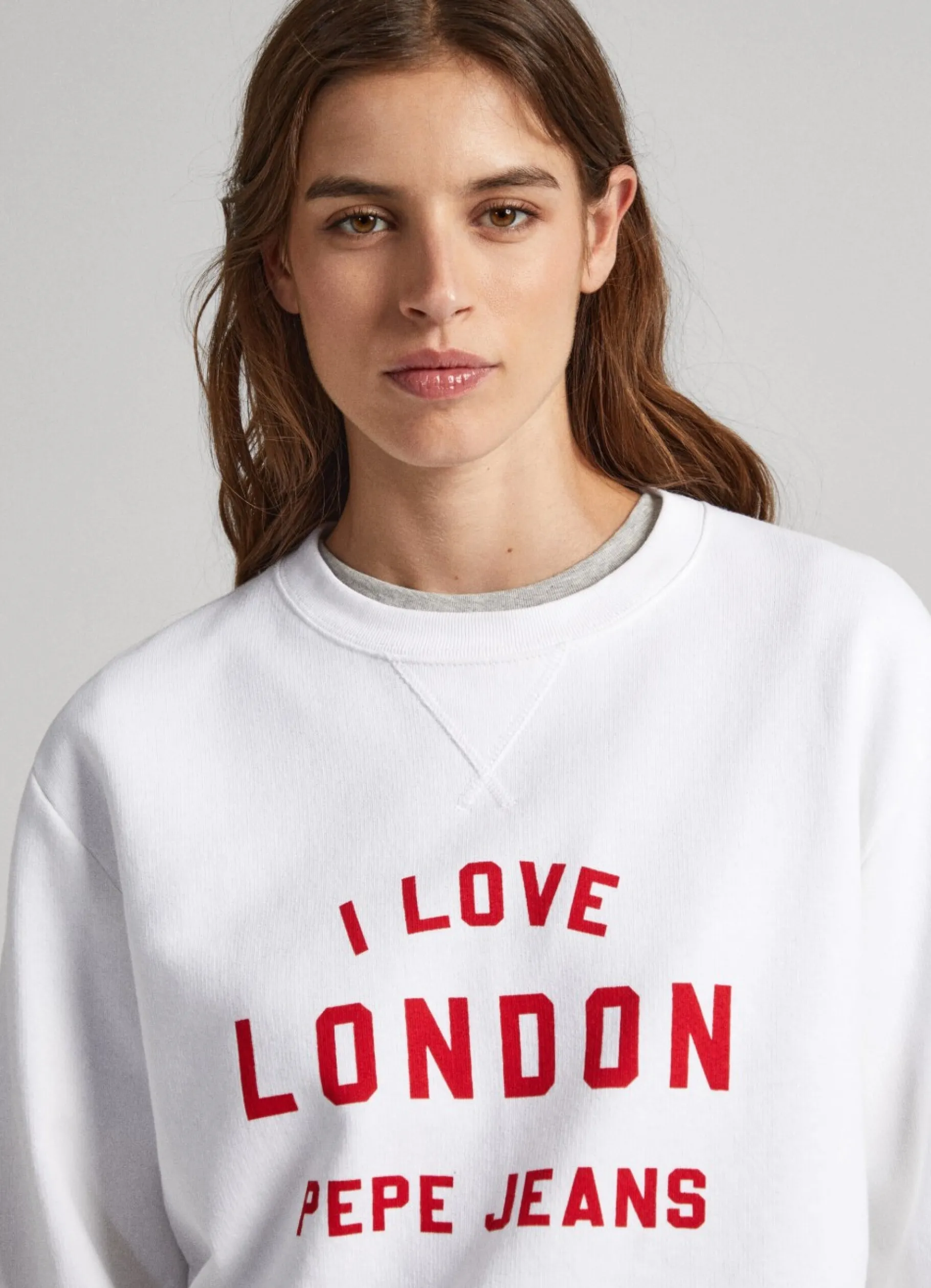Women Pepe Jeans Unisex Printed Round Neck Sweatshirt