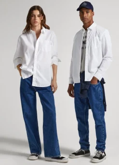 Women Pepe Jeans Unisex Shirt With I Love London Print On Back