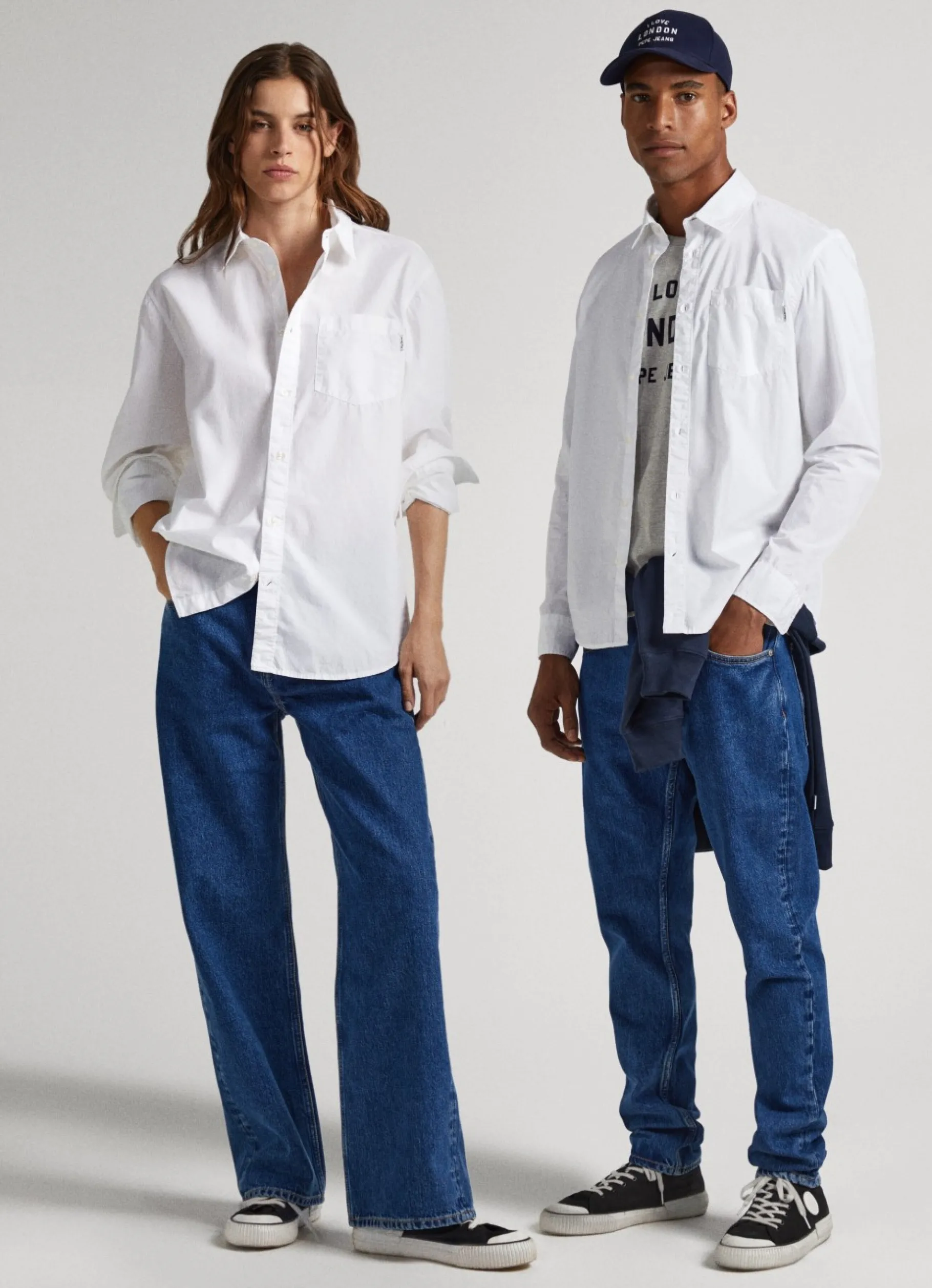 Women Pepe Jeans Unisex Shirt With I Love London Print On Back