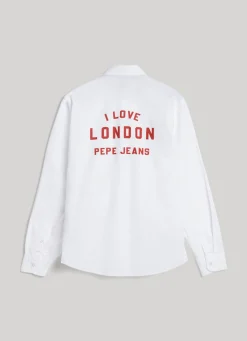 Women Pepe Jeans Unisex Shirt With I Love London Print On Back