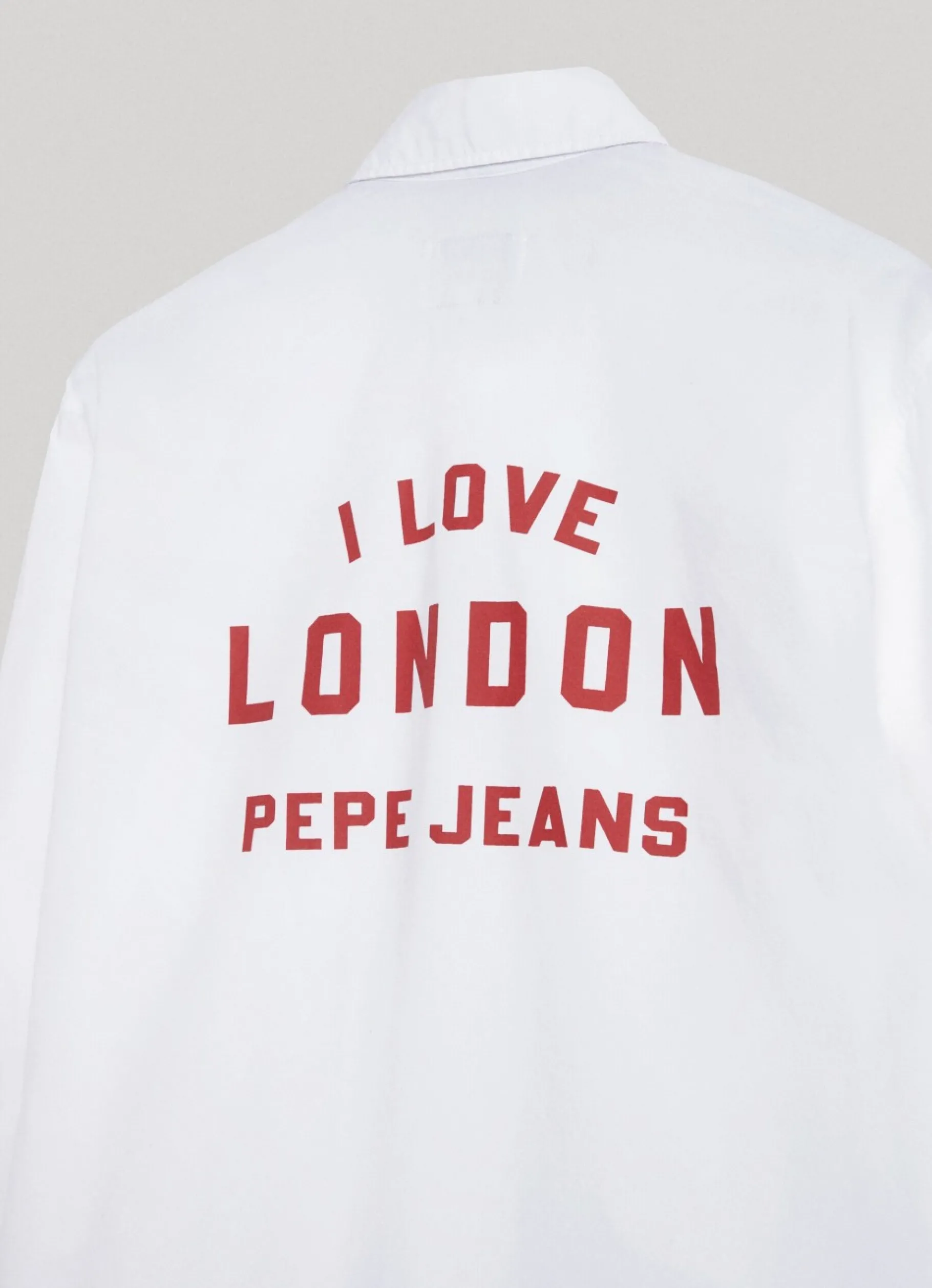 Women Pepe Jeans Unisex Shirt With I Love London Print On Back