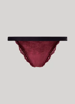 Women Pepe Jeans Velvet Knickers With Lace
