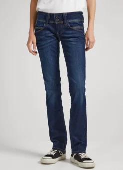 Women Pepe Jeans Venus Low Rise Regular Fit Jeans