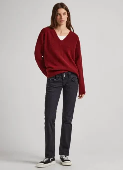 Women Pepe Jeans Venus Regular Fit Low-Rise Jeans