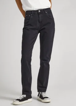 Women Pepe Jeans Violet Loose Fit High Waisted Jeans