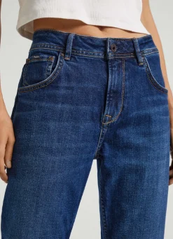 Women Pepe Jeans Violet Relaxed Fit High Waist Jean