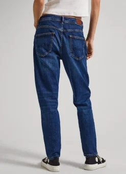 Women Pepe Jeans Violet Relaxed Fit High Waist Jean