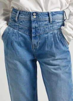 Women Pepe Jeans Violet Relaxed Fit High-Rise Jeans