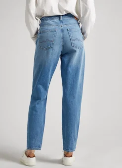 Women Pepe Jeans Violet Relaxed Fit High-Rise Jeans