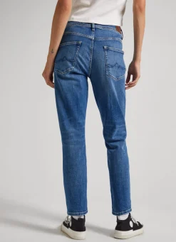 Women Pepe Jeans Violet Relaxed Fit High-Rise Jeans