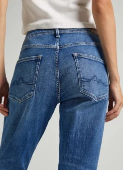 Women Pepe Jeans Violet Relaxed Fit High-Rise Jeans