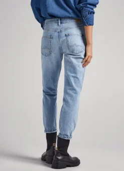 Women Pepe Jeans Violet Relaxed Fit High-Rise Jeans