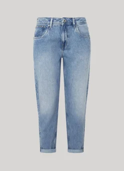 Women Pepe Jeans Violet Relaxed Fit High-Rise Jeans