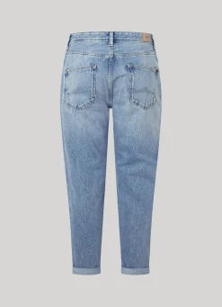 Women Pepe Jeans Violet Relaxed Fit High-Rise Jeans