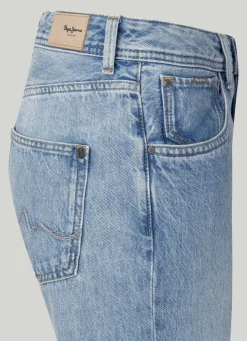 Women Pepe Jeans Violet Relaxed Fit High-Rise Jeans