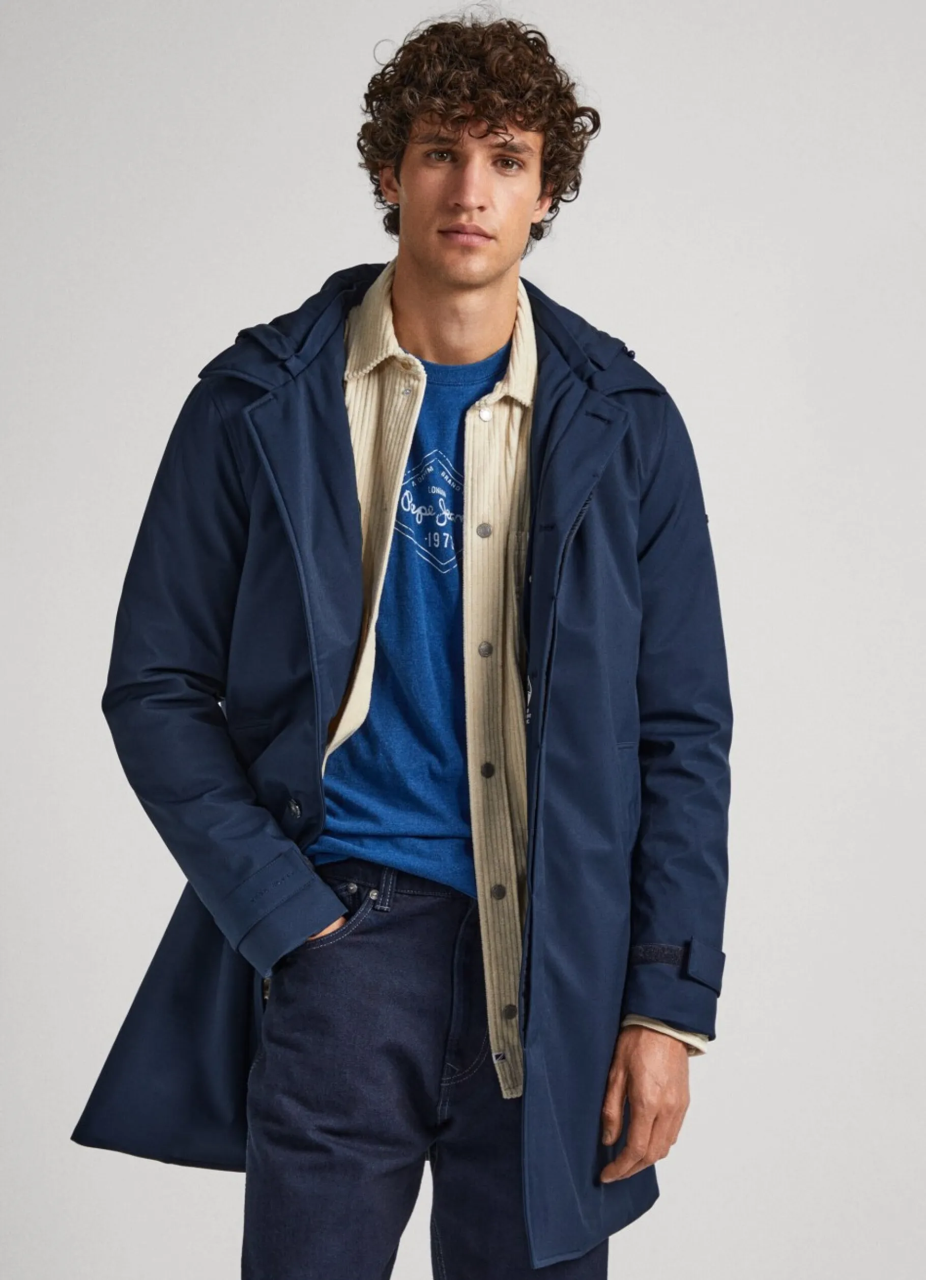 Men Pepe Jeans Waterproof Raincoat