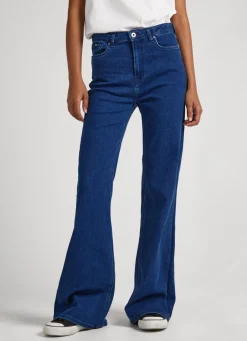 Women Pepe Jeans Willa Flare Fit High-Rise Jeans
