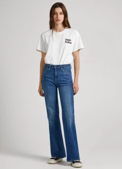 Women Pepe Jeans Willa Flare Fit High-Rise Jeans