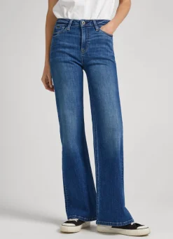 Women Pepe Jeans Willa Flare Fit High-Rise Jeans