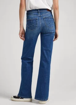 Women Pepe Jeans Willa Flare Fit High-Rise Jeans