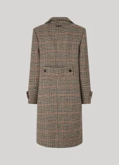 Women Pepe Jeans Wool Houndstooth Coat