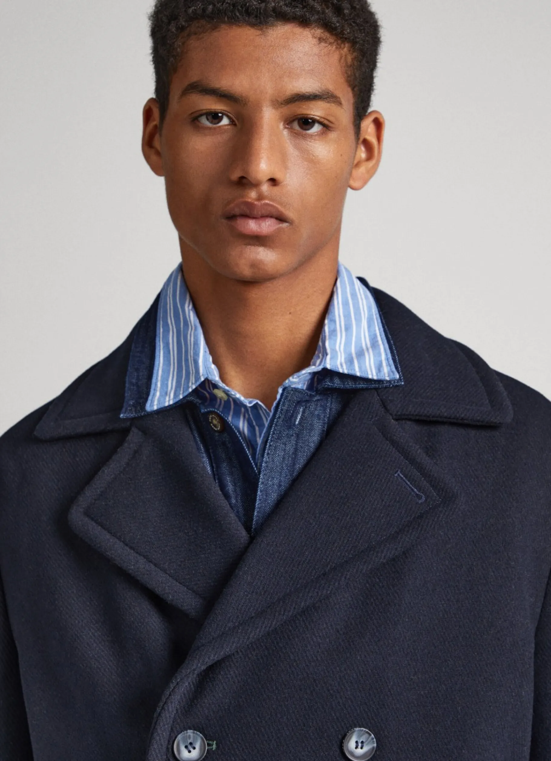 Men Pepe Jeans Wool Pea Coat