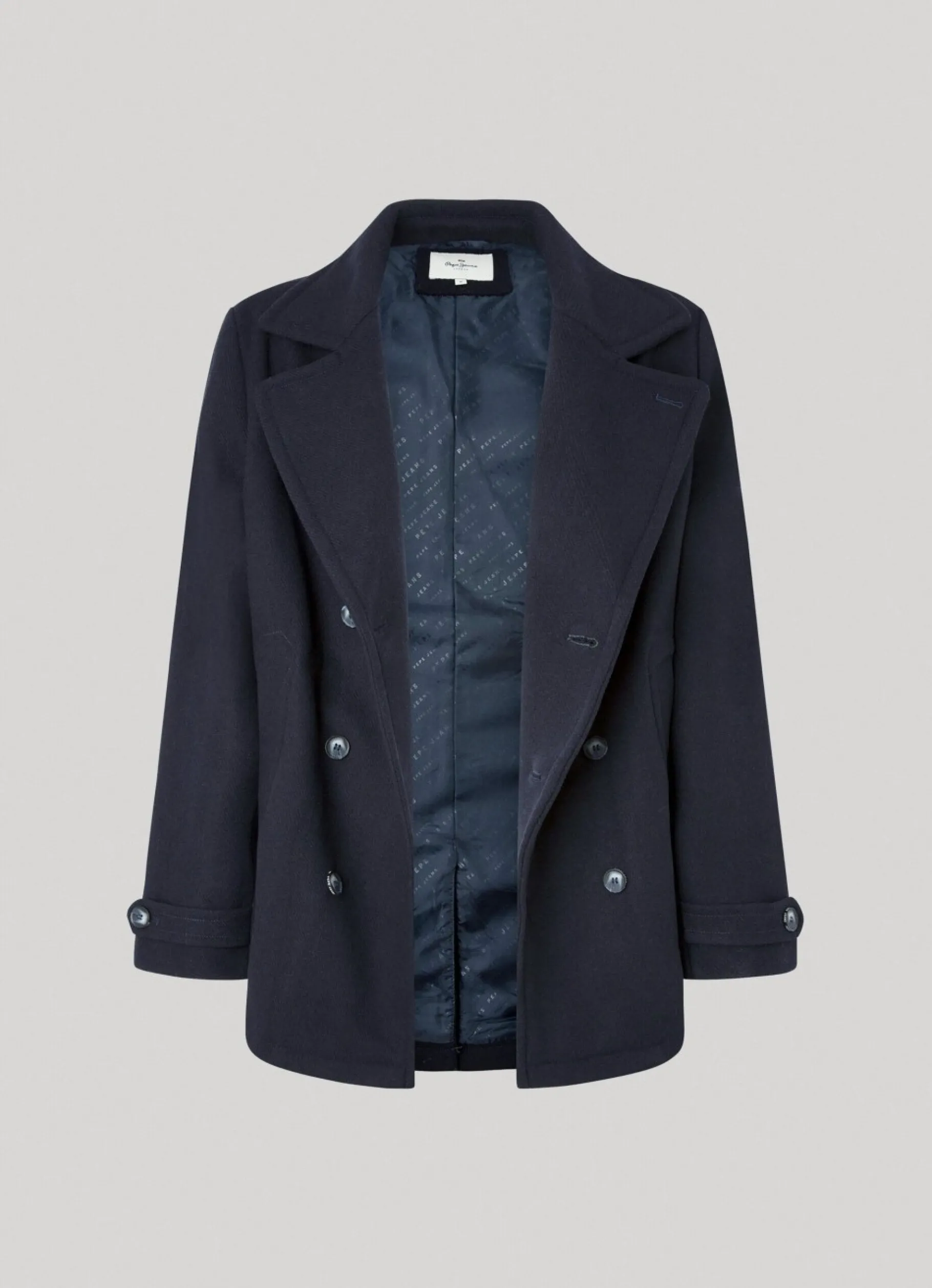 Men Pepe Jeans Wool Pea Coat